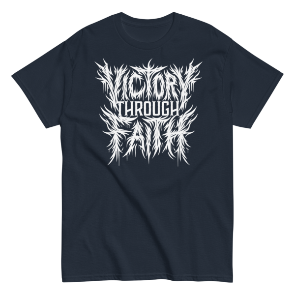 Victory Through Faith Grindcore Logo Tee - Image 3