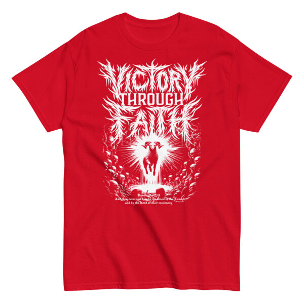 Victory Through Faith Tee - Revelation 12:11 Inspired - Image 3