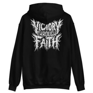 Victory Through Faith Grindcore Hoodie – Revelation 12:11 Edition
