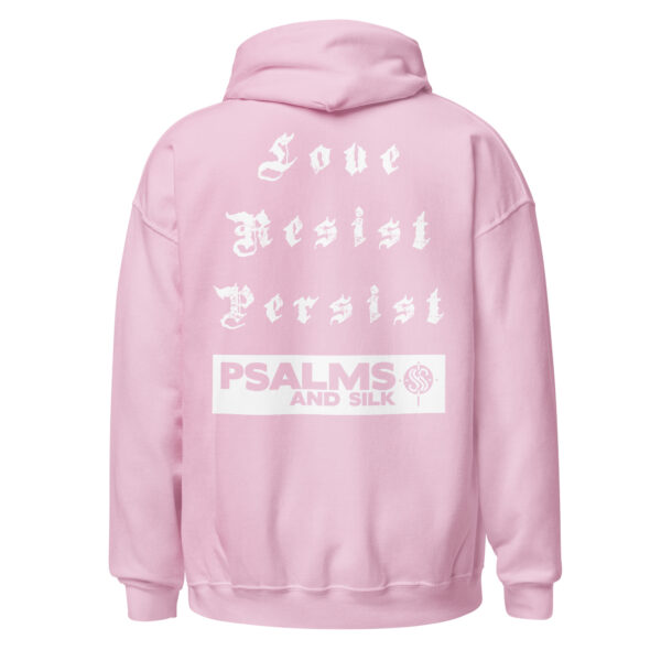 Love. Resist. Persist. Inspirational Unisex Hoodie - Image 14