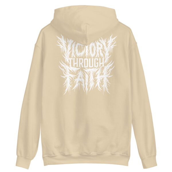 Victory Through Faith Grindcore Hoodie – Revelation 12:11 Edition - Image 3