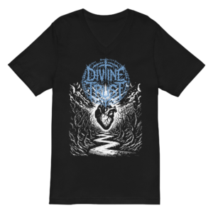 Divine Trust Gothic V-Neck Tee - Women's Proverbs 3:5-6 Inspired