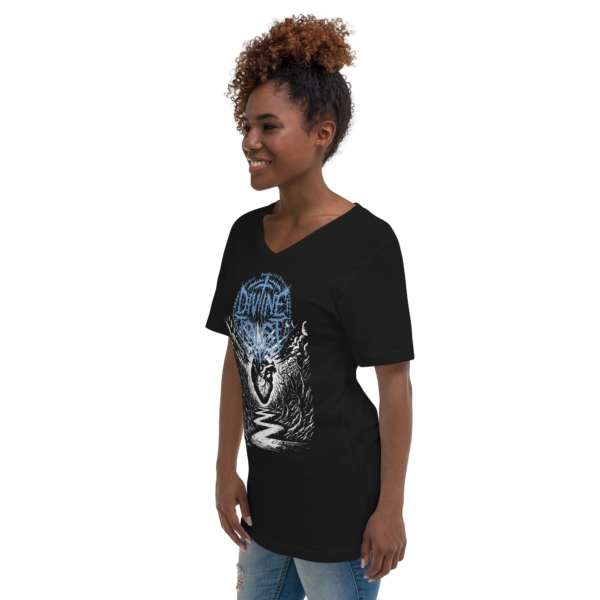 Divine Trust Gothic V-Neck Tee - Women's Proverbs 3:5-6 Inspired - Image 3