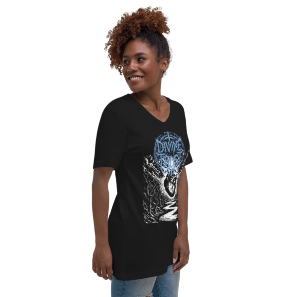 Divine Trust Gothic V-Neck Tee - Women's Proverbs 3:5-6 Inspired - Image 2