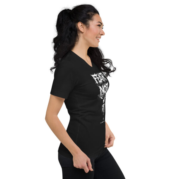 Fear Not Jesus on the Cross V-Neck Tee - Women's Isaiah 41:10 Inspired - Image 4