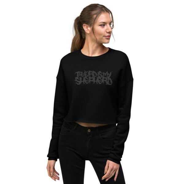 The Lord is my Shepherd Crop Sweatshirt - Women's Death Metal Design