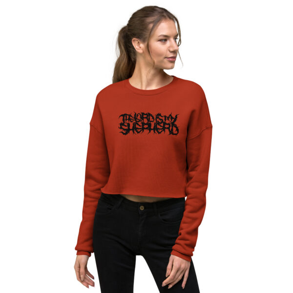 The Lord is my Shepherd Crop Sweatshirt - Women's Death Metal Design - Image 8