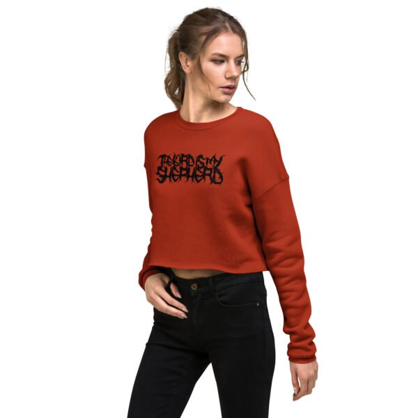 The Lord is my Shepherd Crop Sweatshirt - Women's Death Metal Design - Image 9