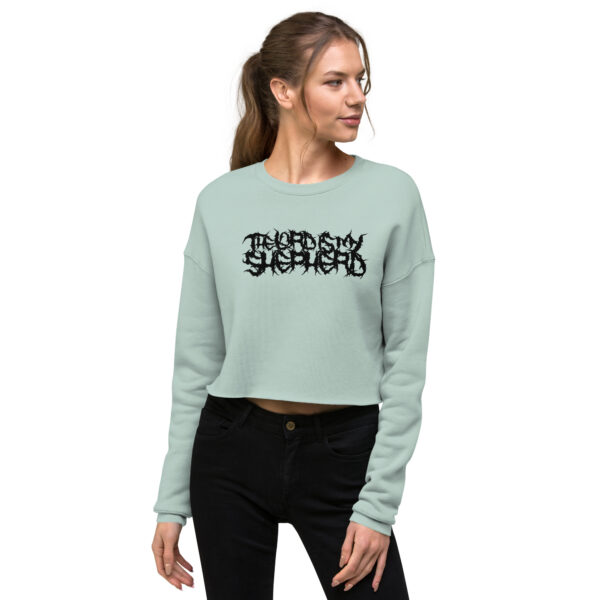 The Lord is my Shepherd Crop Sweatshirt - Women's Death Metal Design - Image 12