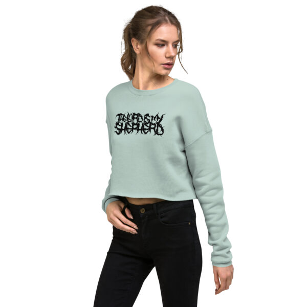 The Lord is my Shepherd Crop Sweatshirt - Women's Death Metal Design - Image 13