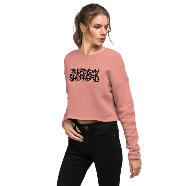 The Lord is my Shepherd Crop Sweatshirt - Women's Death Metal Design - Image 11