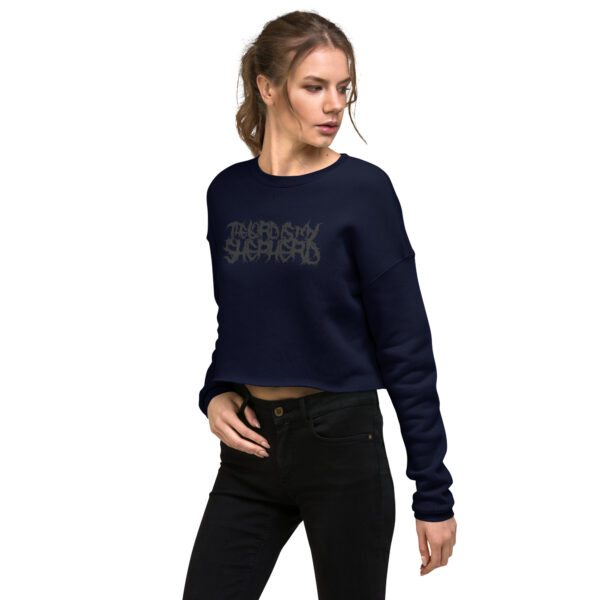The Lord is my Shepherd Crop Sweatshirt - Women's Death Metal Design - Image 7