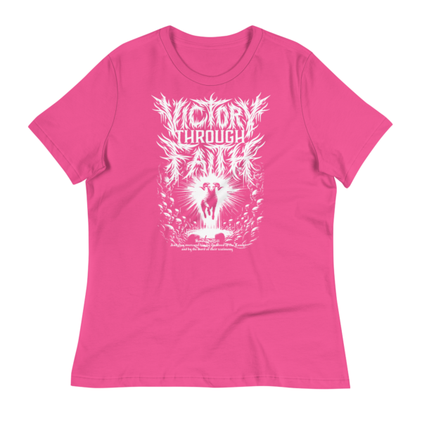 Women's Victory Through Faith Tee – Revelation 12:11 - Image 4