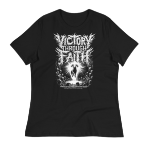 Women's Victory Through Faith Tee – Revelation 12:11