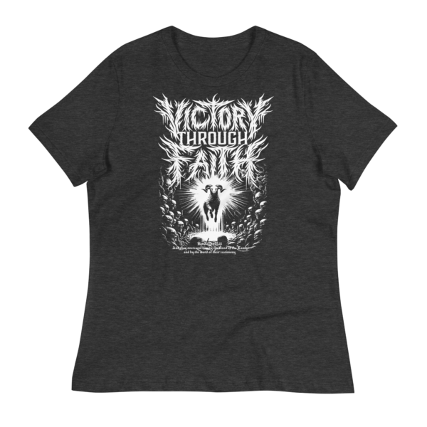 Women's Victory Through Faith Tee – Revelation 12:11 - Image 2