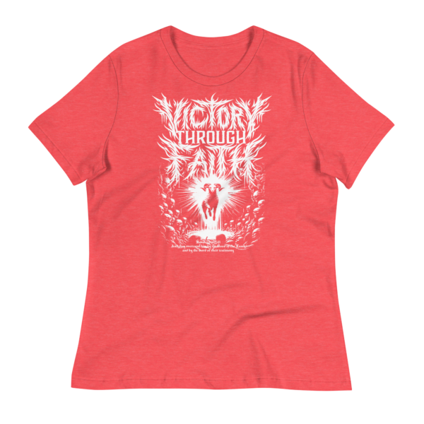 Women's Victory Through Faith Tee – Revelation 12:11 - Image 3